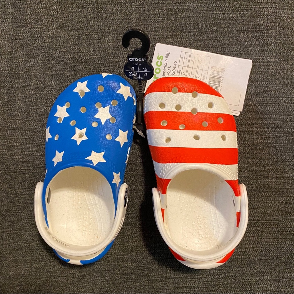 American flag crocs